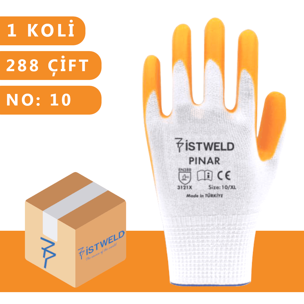 İSTWELD POLY ELDİVEN PINAR SARI -BEYAZ NO:10
